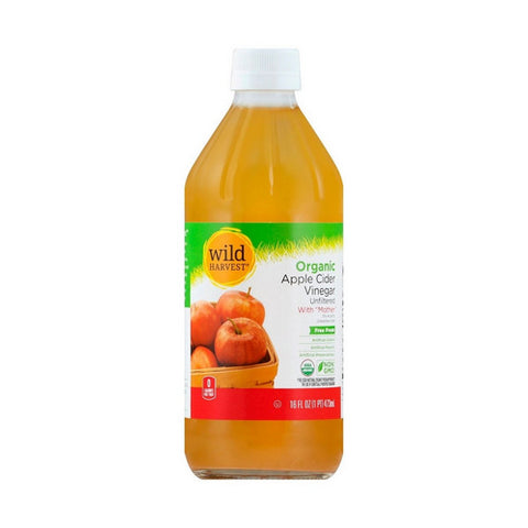 Organic Apple Cider Vinegar Unfiltered 16 Oz (Case Of 12) by Wild Harvest
