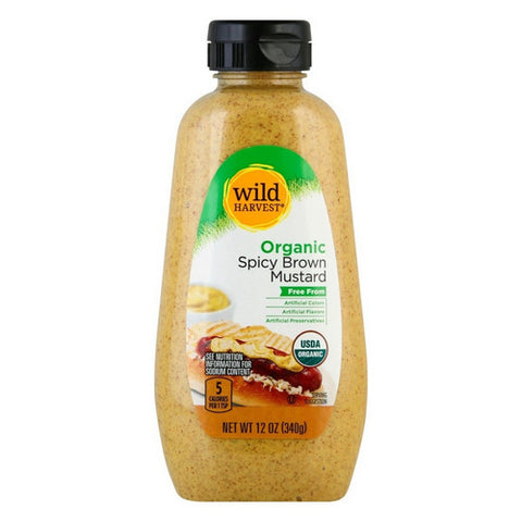 Organic Spicy Brown Mustard 12 Oz (Case Of 12) by Wild Harvest
