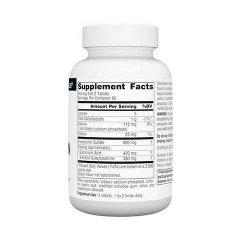 Source Naturals, Chondroitin Sulfate, 400 MG, 120 Tabs Source Naturals