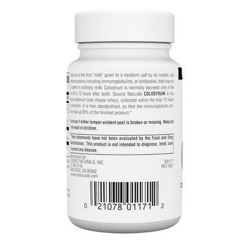 Source Naturals, Colostrum, 650 Mg, 30 Tabs Source Naturals