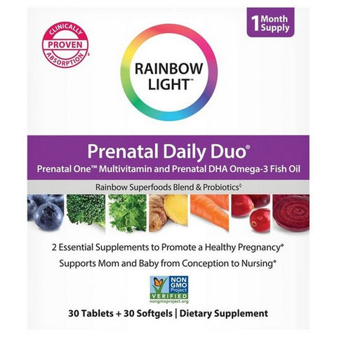 Prenatal DHA Smart Essentials 30 Tablets + 30 Softgels by Rainbow Light