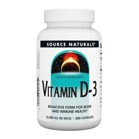 Vitamin D 2000 IU 200 caps by Source Naturals