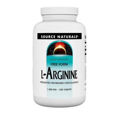 Source Naturals, L-arginine, 1000 mg, 200 tab Source Naturals