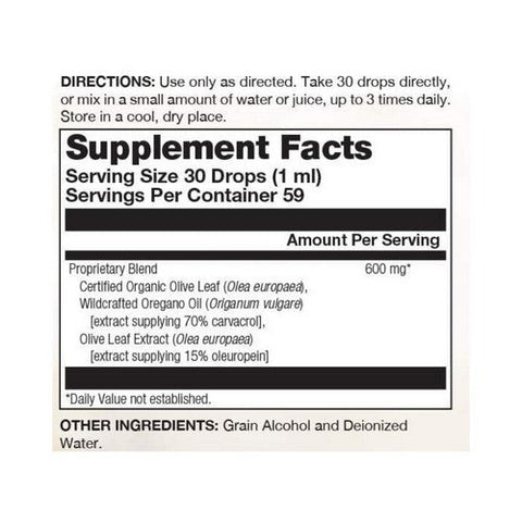 LifeTime, Organic Oregano Oil And Olive Leaf Drops, 2 oz
